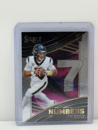 2023 Panini Select #NMB-CST Cj Stroud Numbers RC Houston Texans