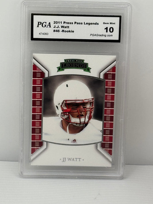 2011 Press Pass Legends #46 JJ Watt RC PGA Graded 10 GEM MINT Houton Texans Arizona Cardinals