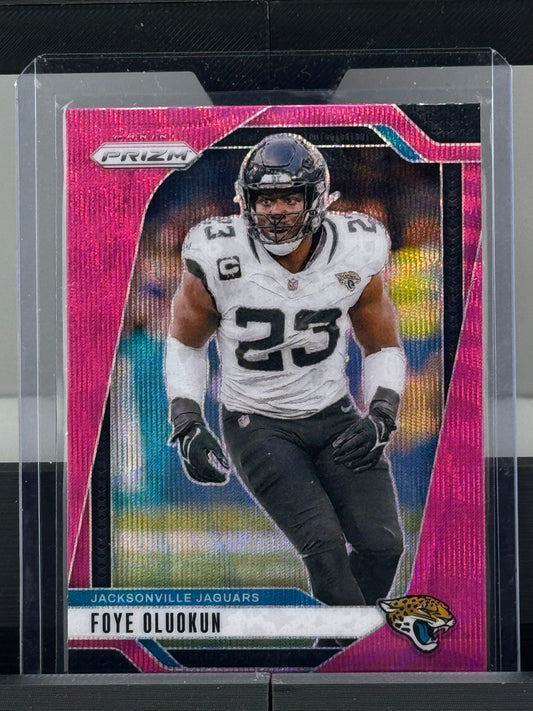 2024 Prizm #134 Foye Oluokun Pink Wave Prizm Jacksonville Jaguars