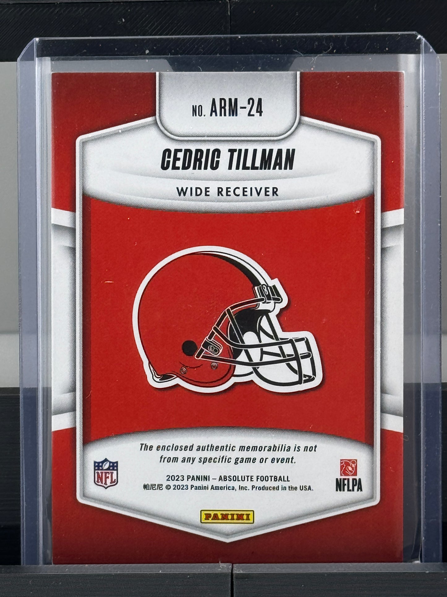 2023 Absolute #ARM-24 Cedric Tillman Patch RC 33/99 Cleveland Browns