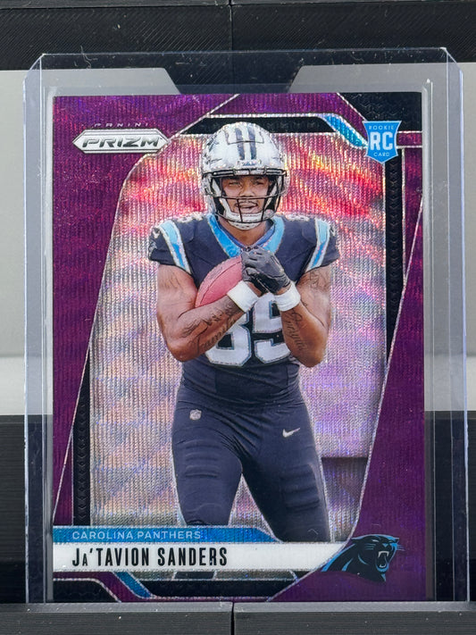 2024 Prizm #343 JaTavion Sanders Purple Wave 85/99 Carolina Panthers