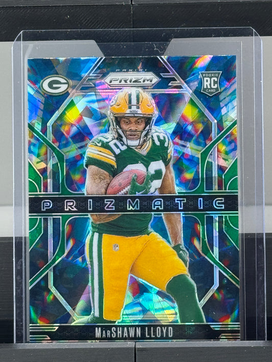 2024 Prizm #4 Marshawn Lloyd Prizmatic Green Cracked Ice RC Green Bay Packers
