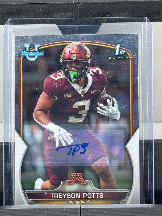 2022 Bowman U #97 Treyson Potts 1st Bowman Auto