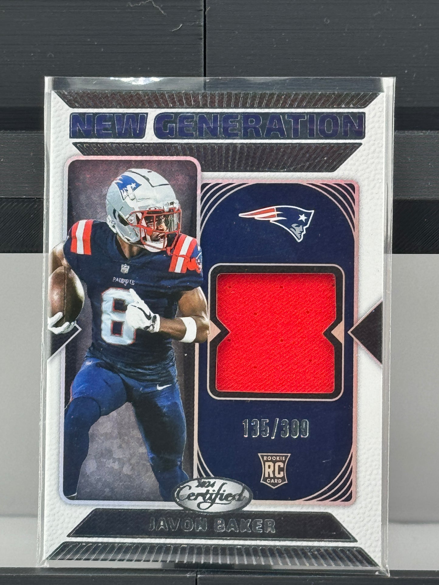 2024 Panini Certified #NGS-JBR Javon Baker New Generation Patch 135/399 New England Patriots