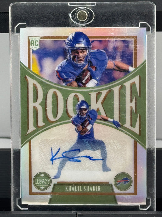 2022 Panini Legacy #163 Khalil Shakir Auto RC Buffalo Bills