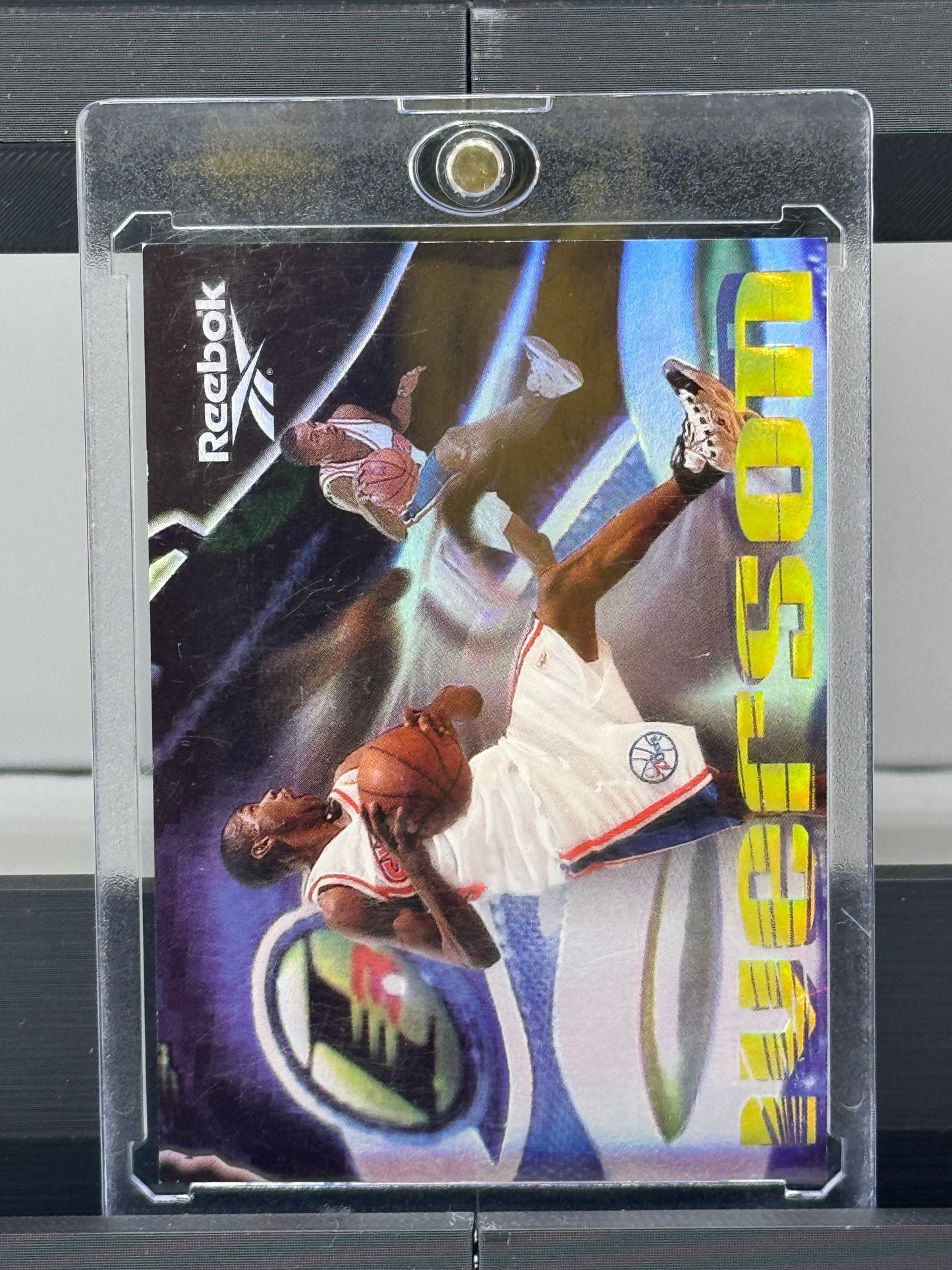 1997 Skybox Allen Iverson Reebok Embossed Holo Philadelphia 76ers