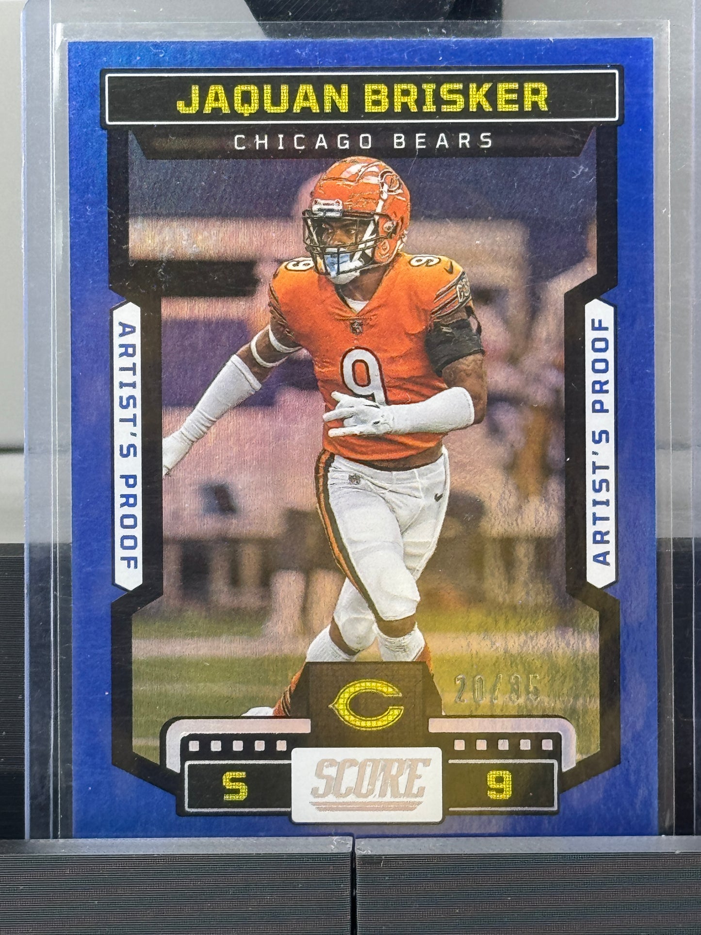 2023 Panini Score #107 Jaquan Brisker Blue Artists Proof 20/35 Chicago Bears