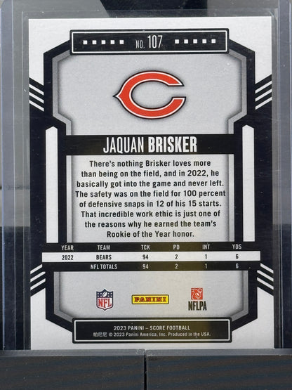 2023 Panini Score #107 Jaquan Brisker Blue Artists Proof 20/35 Chicago Bears
