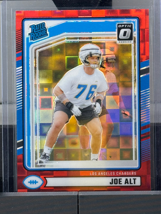 2024 Donruss #320 Joe Alt Optic Preview Red Pandora San Diego Chargers