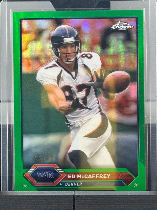 2024 Topps Chrome #42 Ed McCaffrey Green 23/99 Denver Broncos