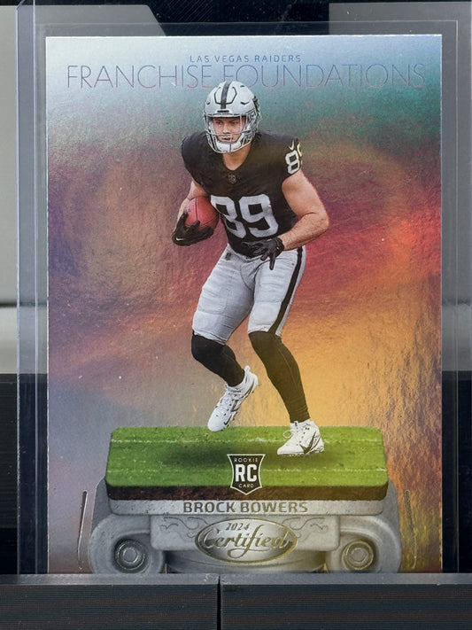 2024 Panini Certified #1 Brock Bowers Franchise Foundations RC Las Vegas Raiders