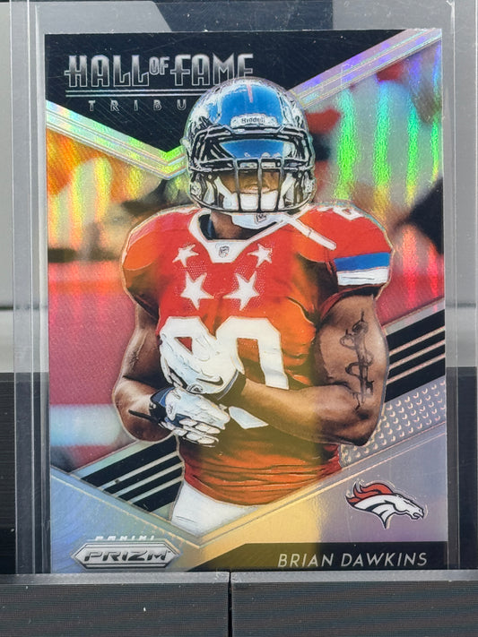 2018 Prizm #HOF-12 Brian Dawkins Hall of Fame Silver Denver Broncos