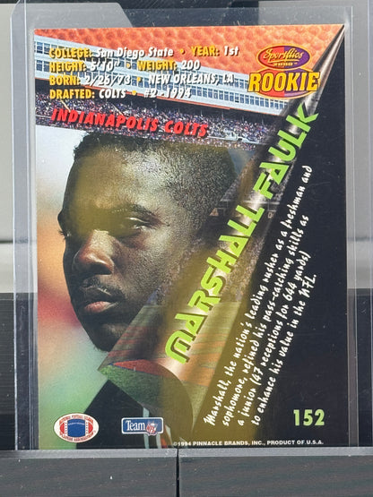1994 Pinnacle Sportflics Rookie Marshall Faulk RC Indianapolis Colts