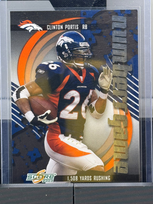 2003 Score #NG-16 Clinton Portis Numbers Game 995/1508 Denver Broncos