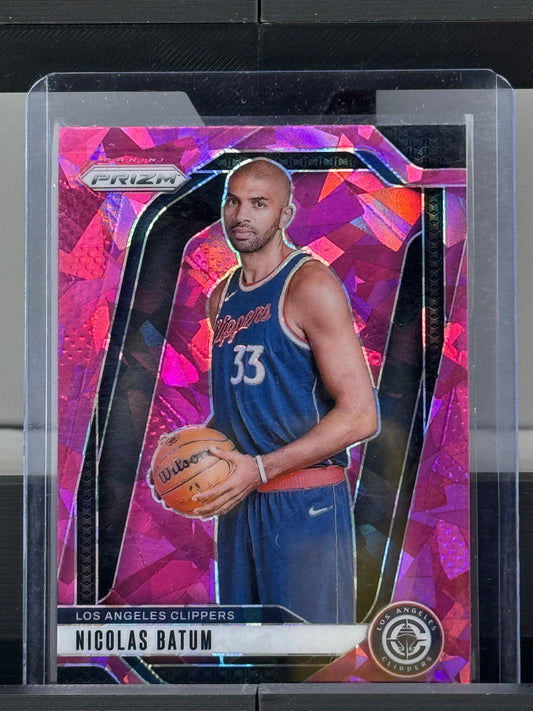 2024-25 Prizm #177 Nicolas Batum Pink Cracked Ice Prizm Los Angeles Clippers