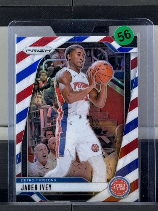 2024-25 Prizm #194 Jaden Ivey Red White Blue Prizm Detroit Pistons