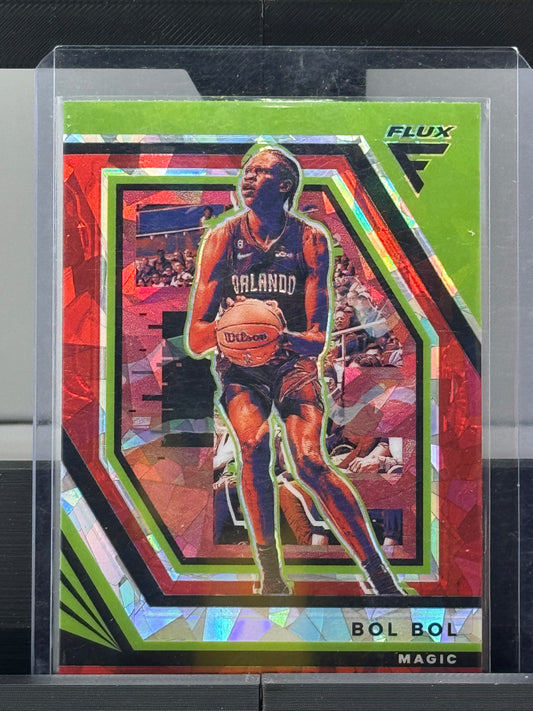 2022-23 Panini Flux #35 Bol Bol Red Green Cracked Ice Prizm Orlando Magic