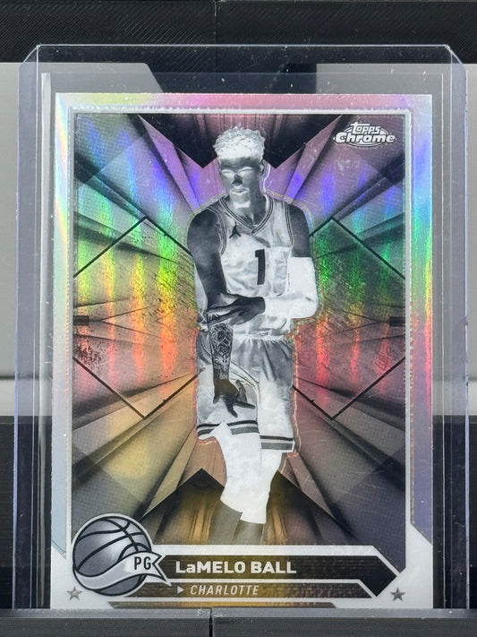 2024 Topps Chrome #41 Lamelo Ball Negative Refractor Charlotte Hornets
