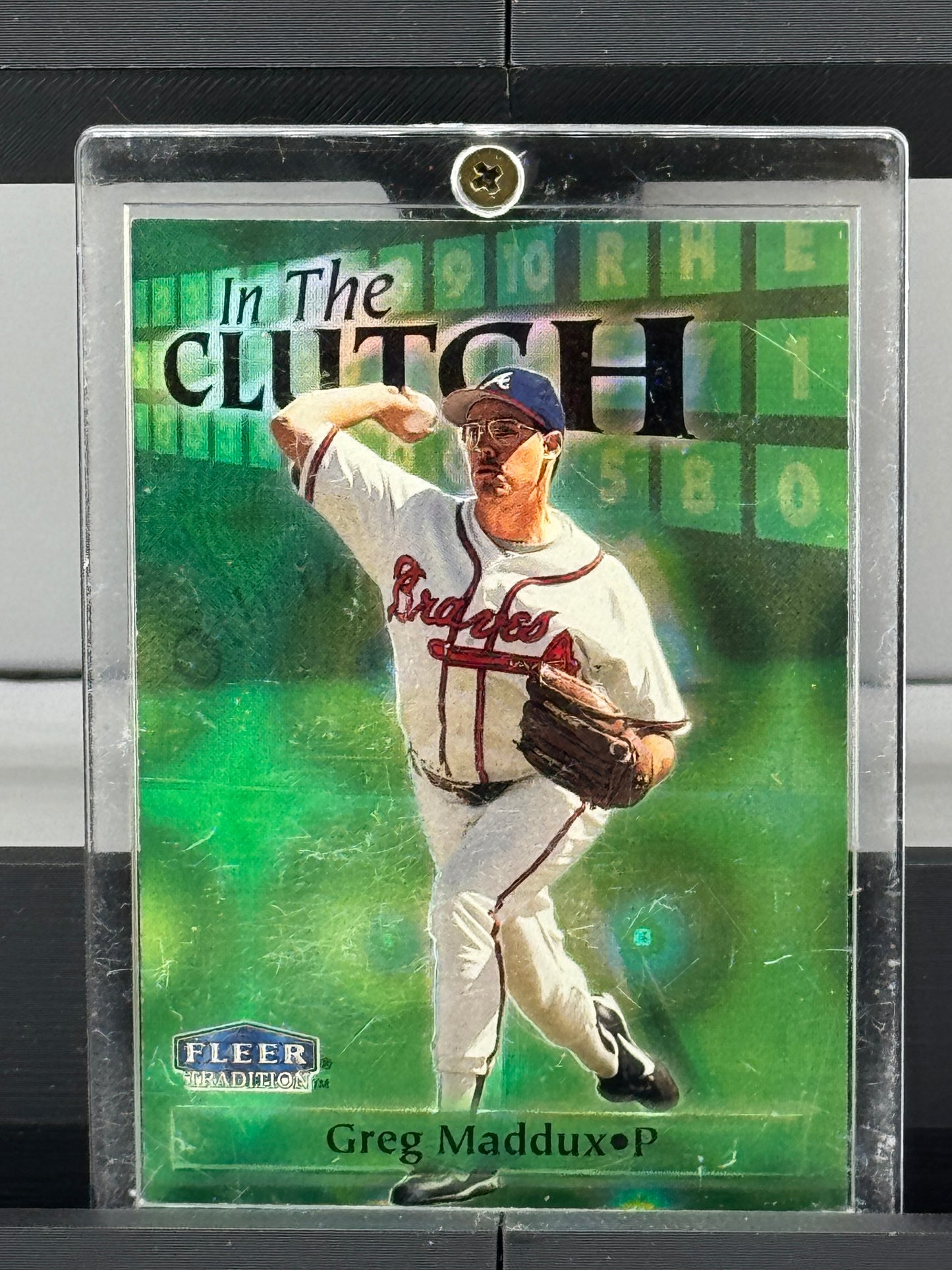 1998 Fleer Tradition #11 of 15 Greg Maddox In The Clutch Atlanta Braves