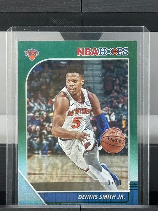 2019-20 Panini NBA Hoops #127 Dennis Smith Jr. Holo Prizm 19/99 New York Knicks