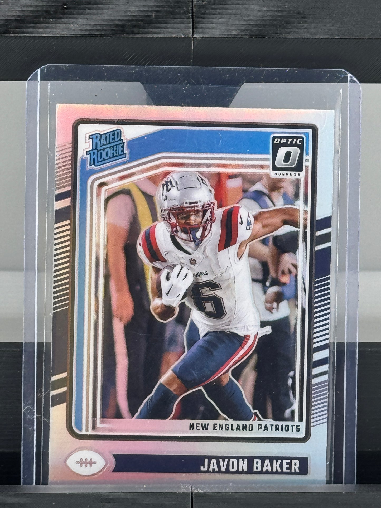 2024 Donruss Optic #245 Javon Baker Holo Prizm RC New England Patriots