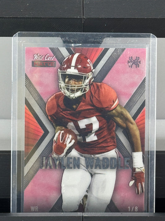 2021 Wild Card Matte #MXP-6 Jaylen Waddle X-plode Pink RC 1/8 Miami Dolphins