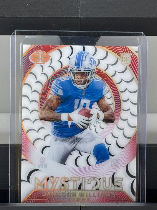 2022 Panini Illusions #M-13 Jameson Williams Mystique Red 136/199 Detroit Lions