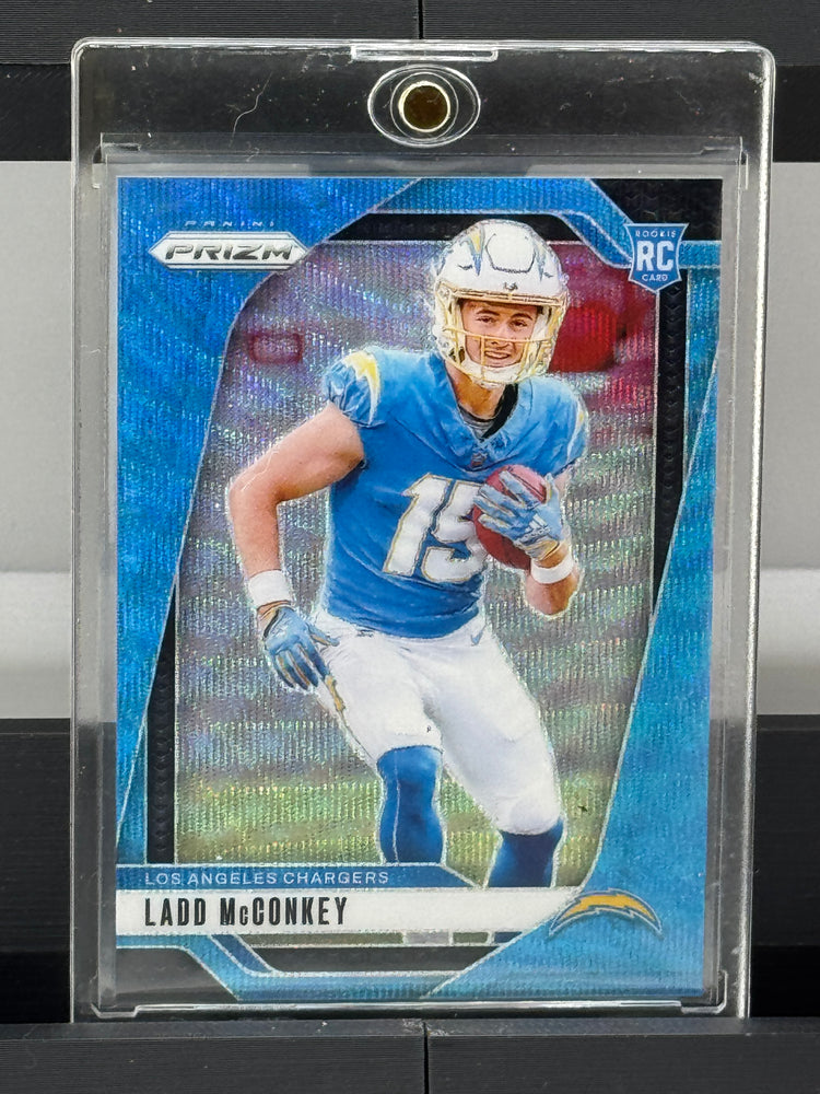 
                        2024 Panini Prizm #365 Ladd McConkey Light Blue Wave Prizm RC 156/230 Los Angeles Chargers - Rated Rookies
                    