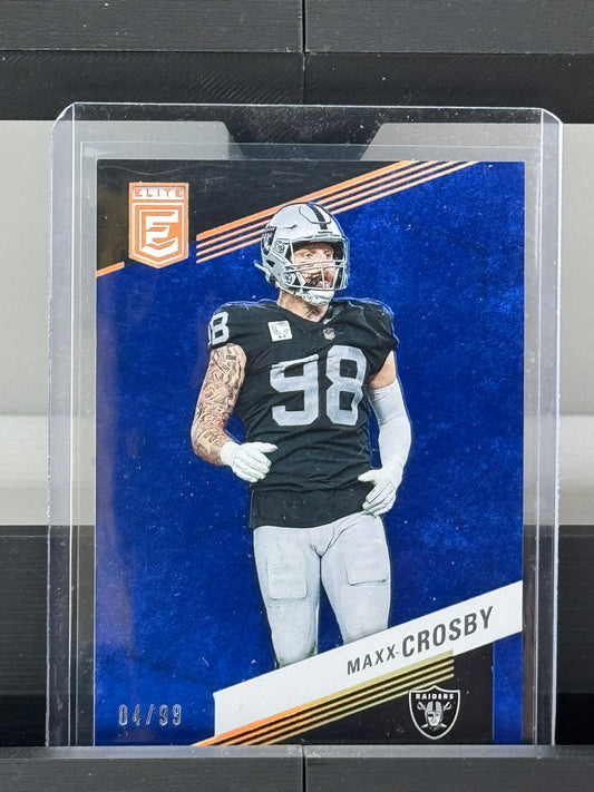2024 Donruss Elite #73 Maxx Crosby Blue 4/99 Las Vegas Raiders