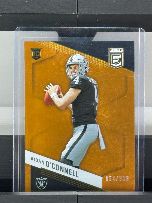 2024 Donruss Elite #101 Aidan Oconnell Orange RC 54/399 Las Vegas Raiders