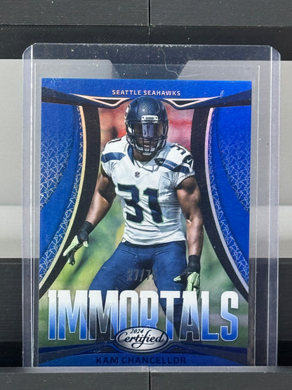 2024 Panini Certified #14 Kam Chancellor Immortals Blue 27/75 Seattle Seahawks