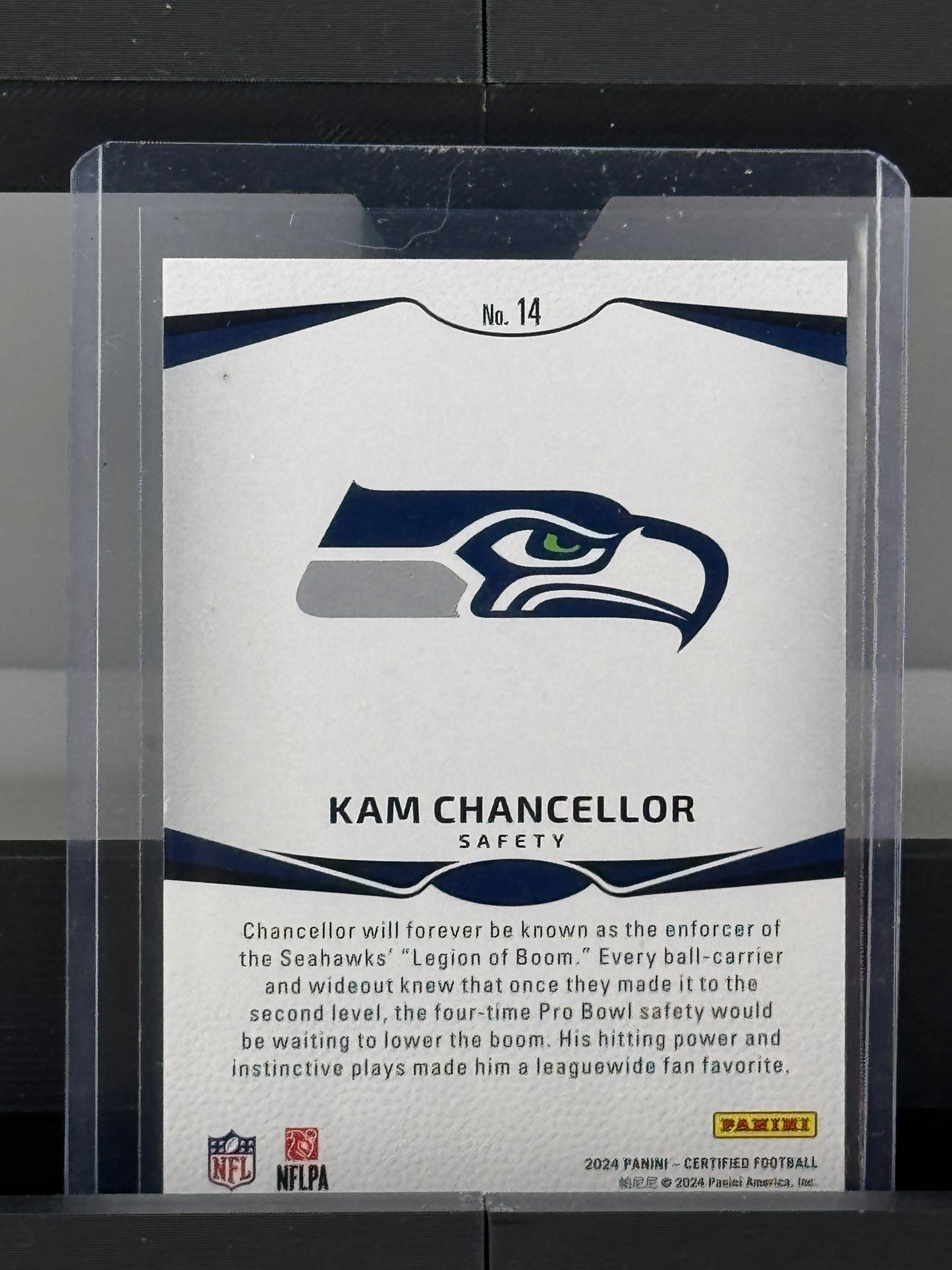 2024 Panini Certified #14 Kam Chancellor Immortals Blue 27/75 Seattle Seahawks