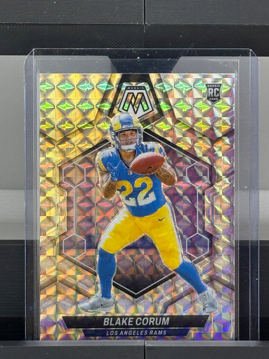 2024 Prizm #368 Blake Corum Silver Mosaic Prizm RC Los Angeles Rams