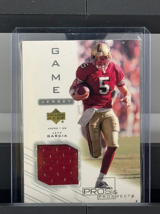 2001 Upper Deck #JG-J Jeff Garcia Game Jersey Pros & Prospects San Francisco 49ers