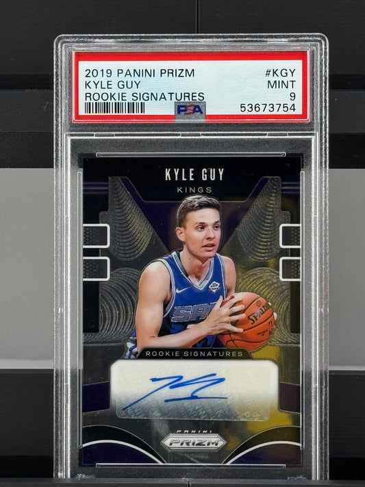 2019 Panini Prizm #KGY Kyle Guy Rookie Sensations PSA 9 Sacramento Kings