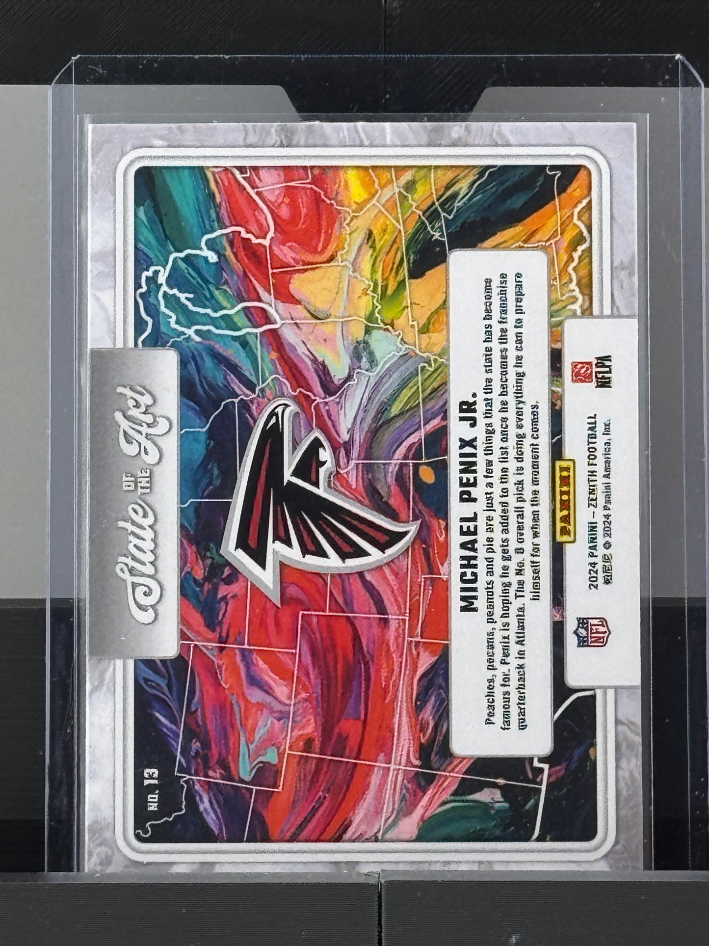 2024 Zenith #13 Michael Penix Jr State of the Art RC Atlanta Falcons