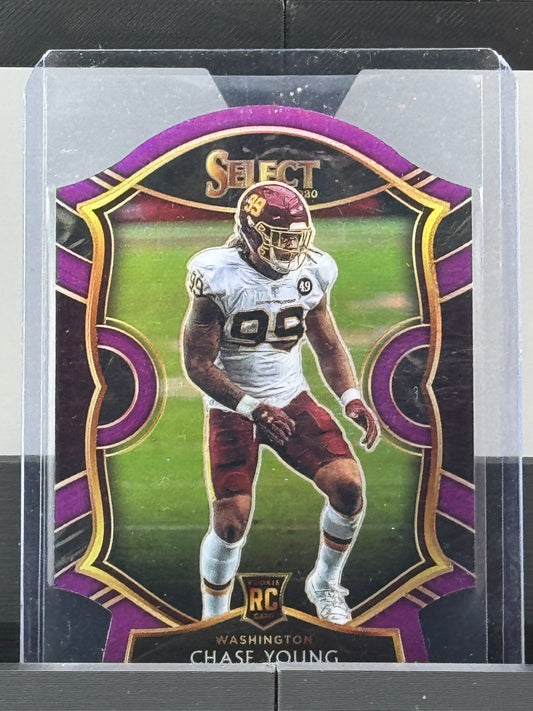 2020 Select #64 Chase Young Concourse Purple Die Cut RC Washington Commanders