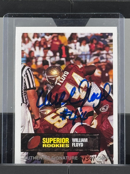 1994 Superior Rookies #50 William Floyd Auto 4591/5000 San Francisco 49ers