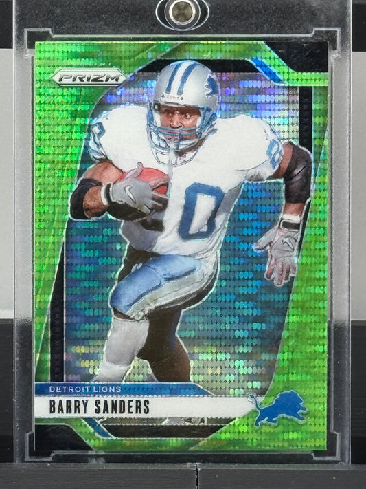2024 Prizm #99 Barry Sanders Neon Green Pulsar Prizm Detroit Lions