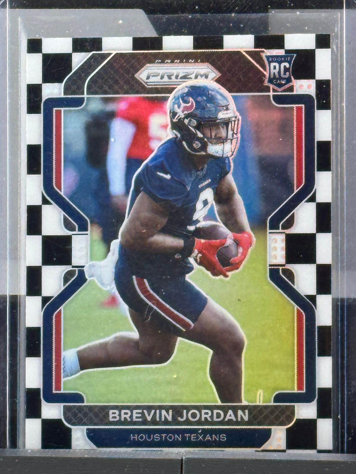 2024 Panini Prizm #417 Brevin Jordan Black White Checkerboard Prizm RC Houston Texans