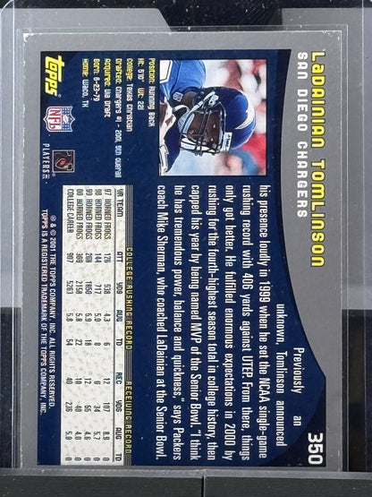 2001 Topps #350 Ladainian Tomlinson RC San Diego Chargers