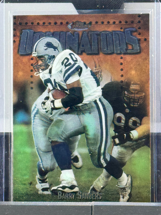 1997 Topps Finest #200 Barry Sanders Dominators Detroit Lions